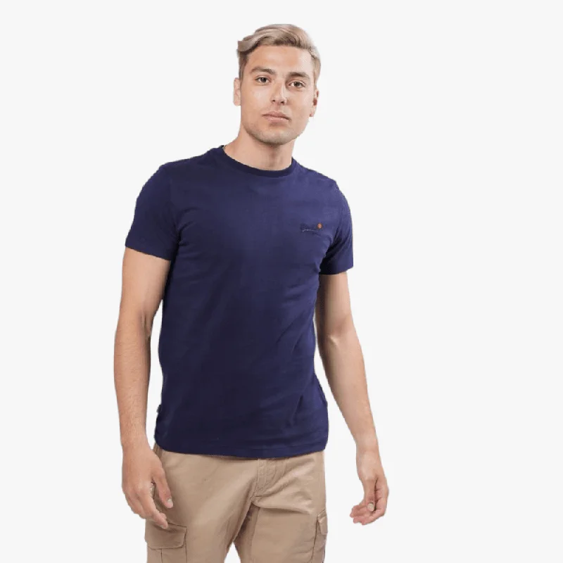 Shop and Save Superdry Mens Ol Vintage Emblem Short Sleeve Tee Rich Navy
