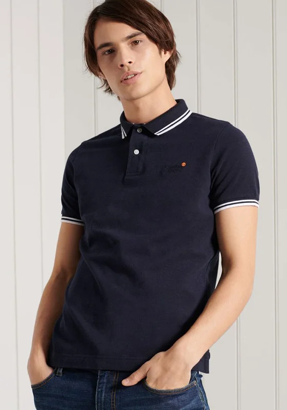 Huge Savings Superdry Classic Poolside Pique Polo Shirt, Navy