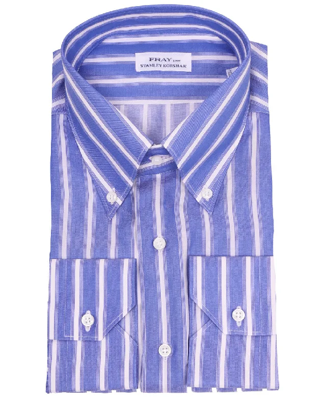 Blue and White Striped Boston Sportshirt