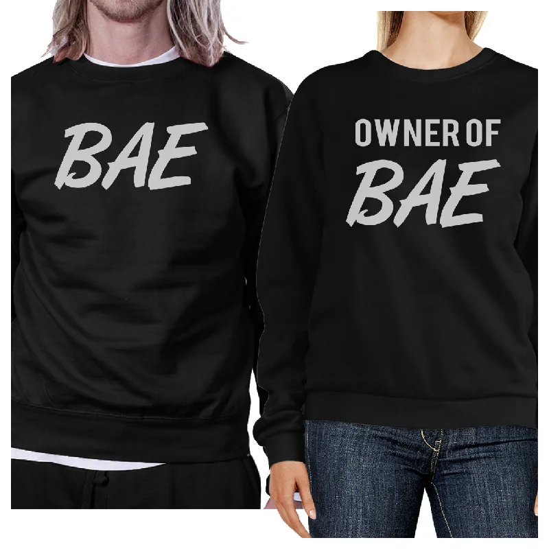 Closeout Bae And Owner Of Bae Matching Couple Black Sweatshirts