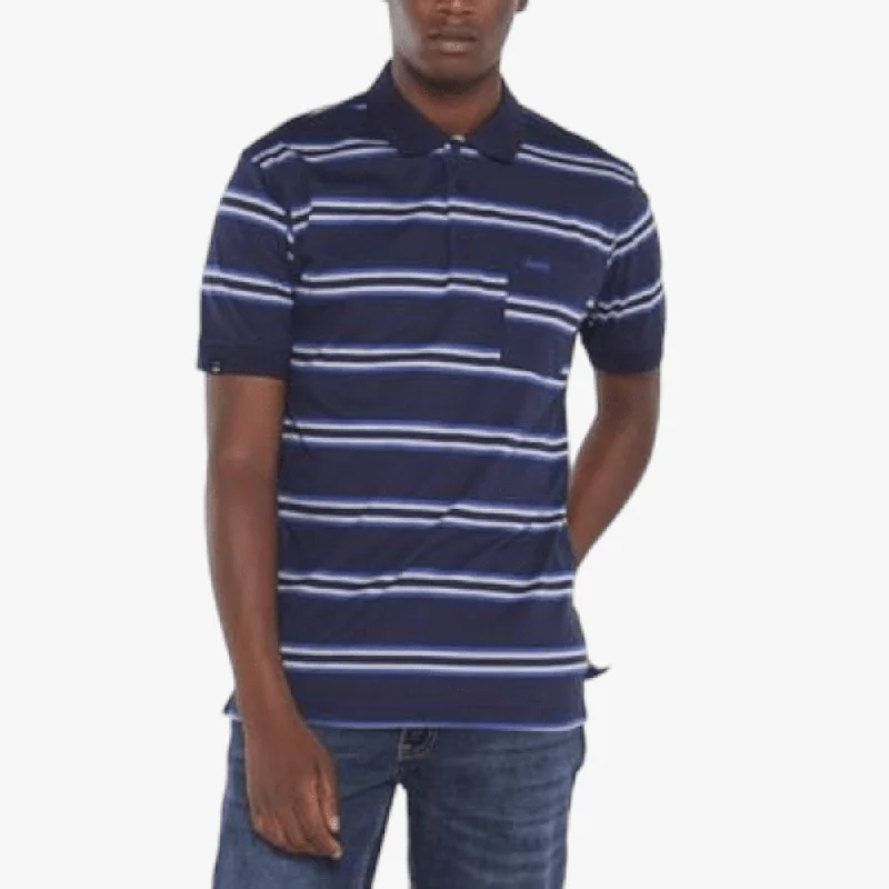 Weekend Specials to Savor Jeep Mens Yd Multi Stripe Short Sleeve Golfer Midnight Blue