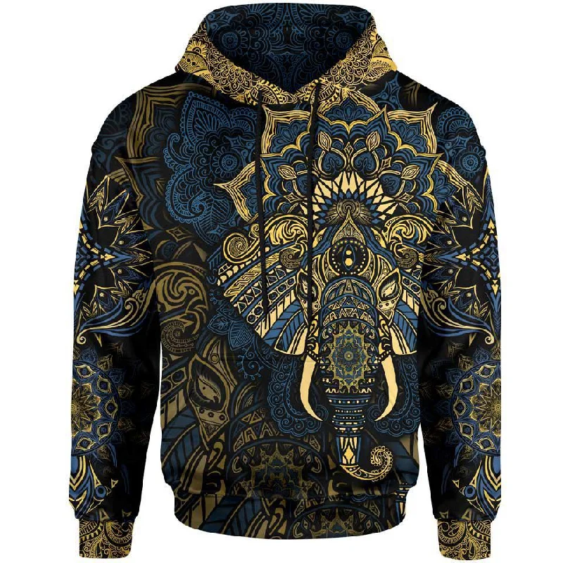 Massive Deal Elephant Mandala Pullover Hoodie