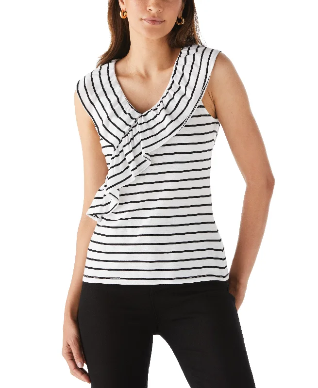 Weekend Special Stripe Ruffle Top