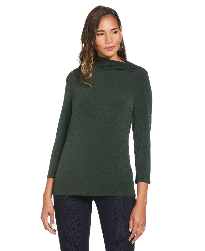 Weekend Discounts to Delight Petite Draped Knit Top