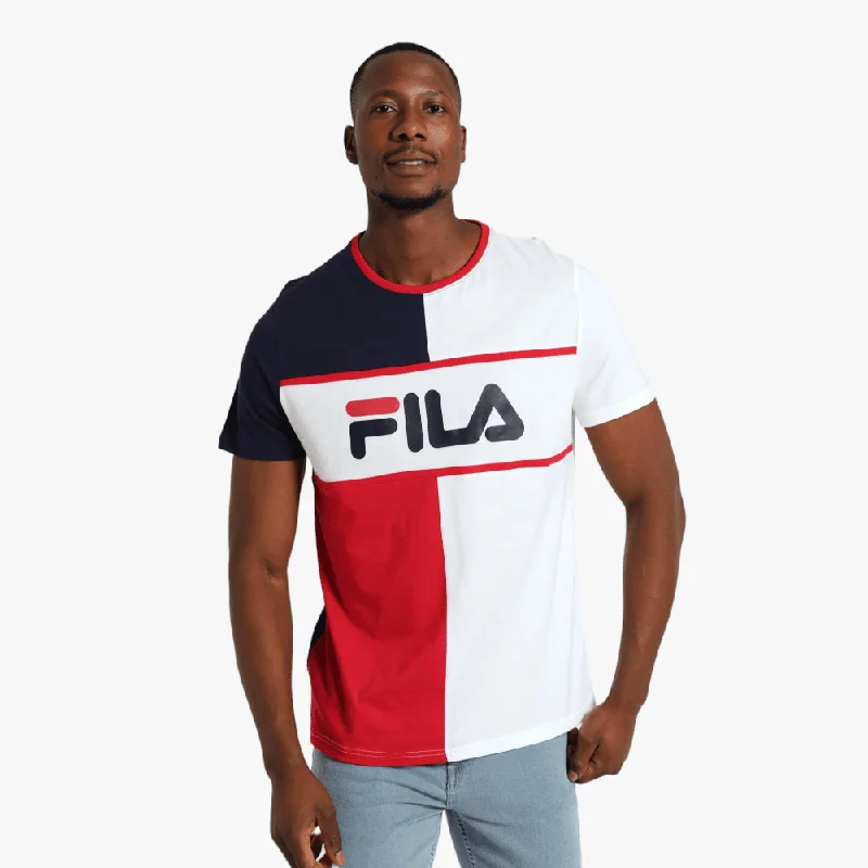 Fila Mens Matthew Short Sleeve Tee Red Blue