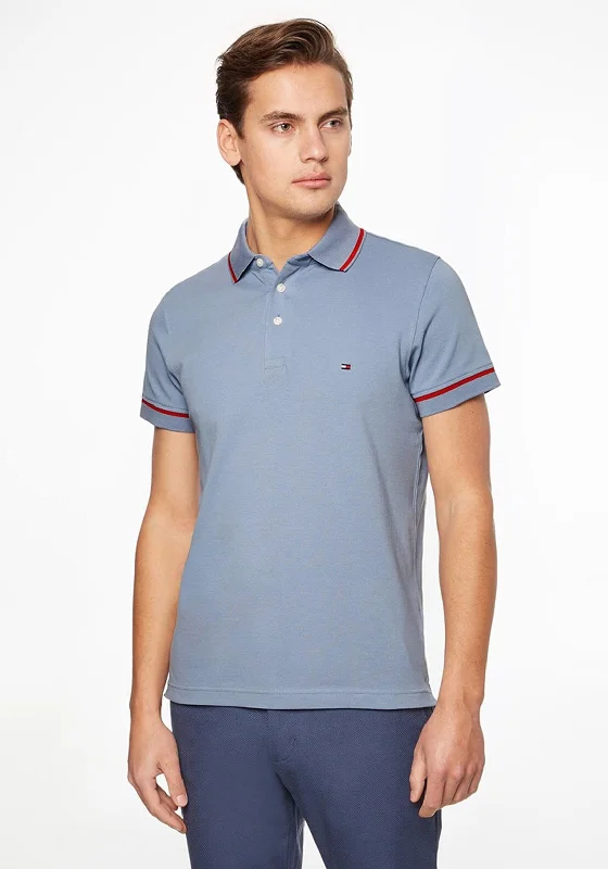 Tommy Hilfiger 1985 Tipped Slim Polo Shirt, Daybreak Blue