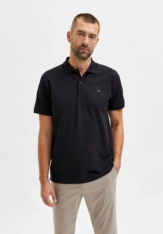Buy More, Save More Selected Homme Aze Polo Shirt, Black