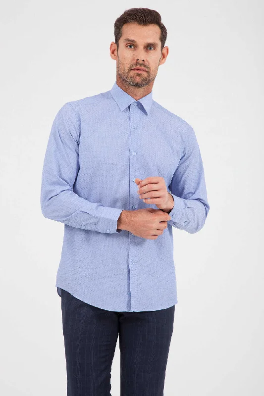 Midnight Madness Regular Fit Long Sleeve Cotton Blue Casual Shirt