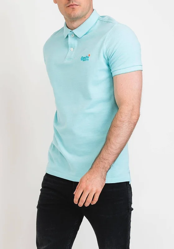 Discount Mania Superdry Classic Pique Polo Shirt, Spearmint