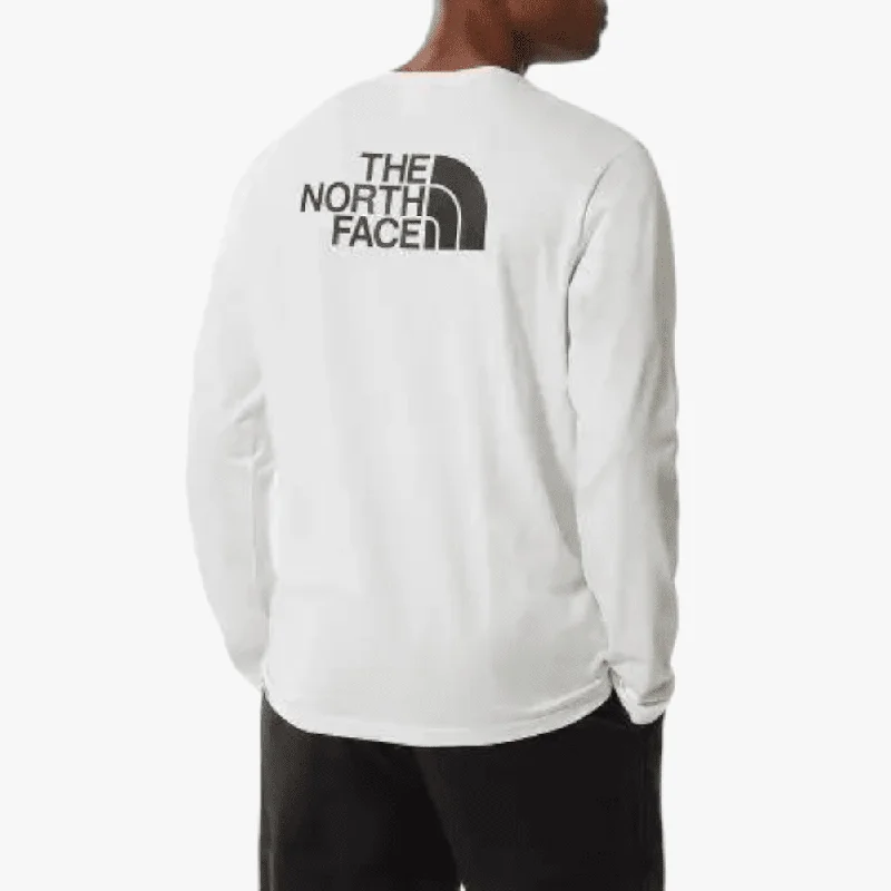 The North Face Mens Easy Long Sleeve Tee White