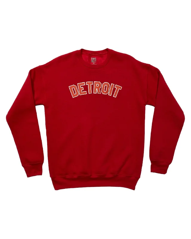 Ink Detroit - Red & White on Red Crewneck