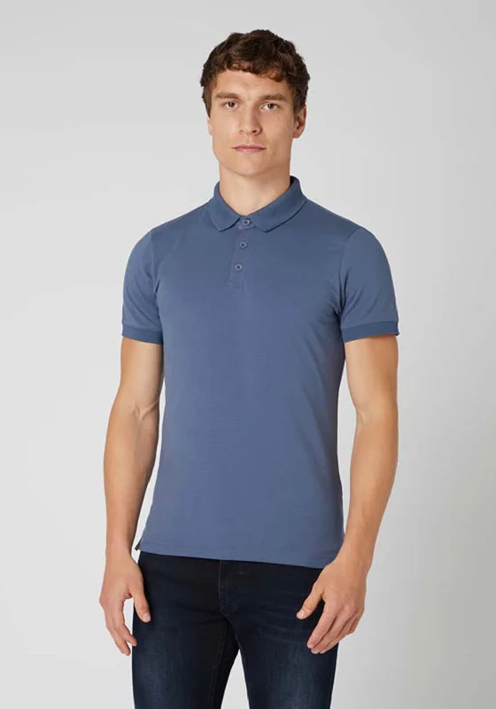 Clearance Items Remus Uomo Jeans Soft Feel Polo Shirt, Indigo