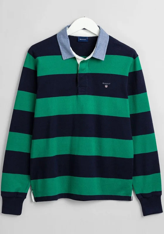 Big Savings Gant Original Barstripe Heavy Rugger Polo, Kelly Green