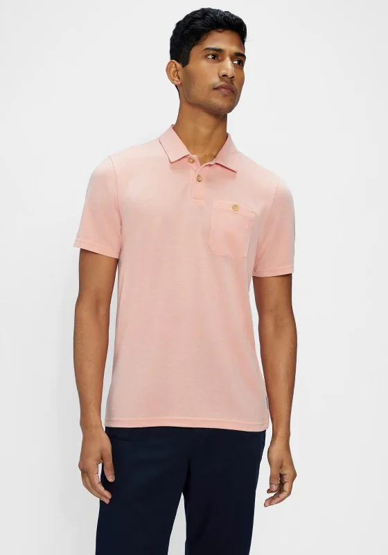 Act Now Ted Baker Hawka Short Sleeve Polo Shirt, Orange