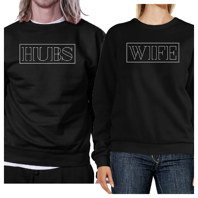 Weekend Bargains to Snag Hubs And Wife Matching Couple Black Sweatshirts