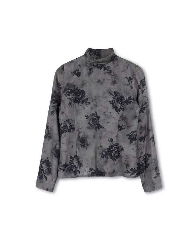 Stock Clearance Nori Printed Turtleneck
