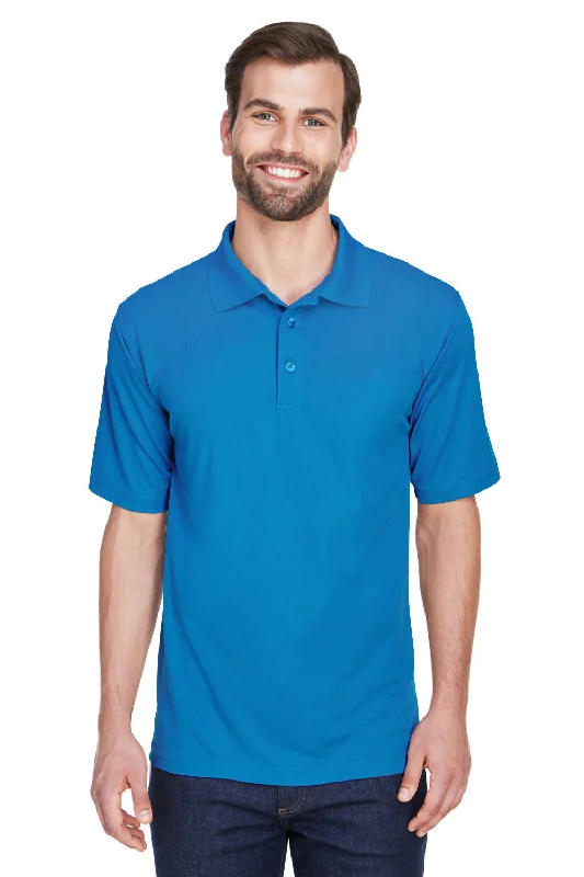 Super Sale UltraClub Mens Cool & Dry Moisture Wicking Short Sleeve Polo Shirt - Pacific Blue