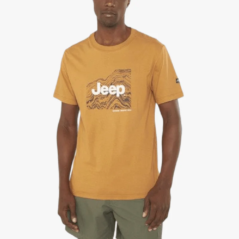 Jeep Mens Fashion Graphics Short Sleeve Tee Butterscotch