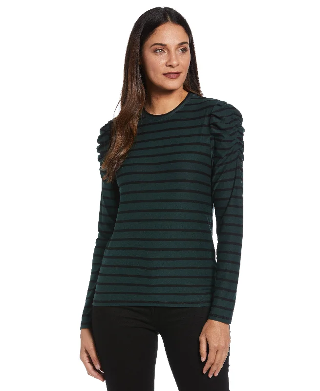 Weekend Specials to Grab Petite Crew Neck Puff Sleeve Top