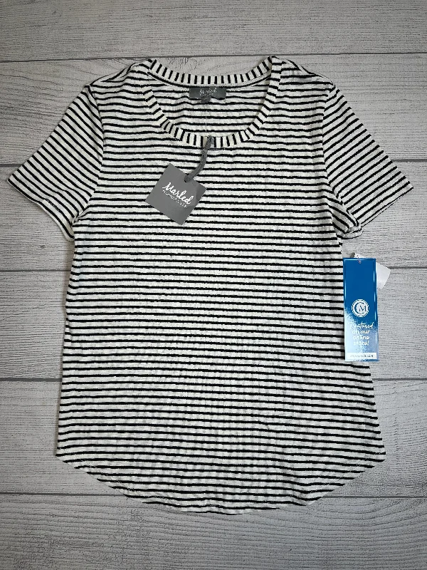 Weekend Offers That Excite Top Short Sleeve By Marled In Striped Pattern, Size: M