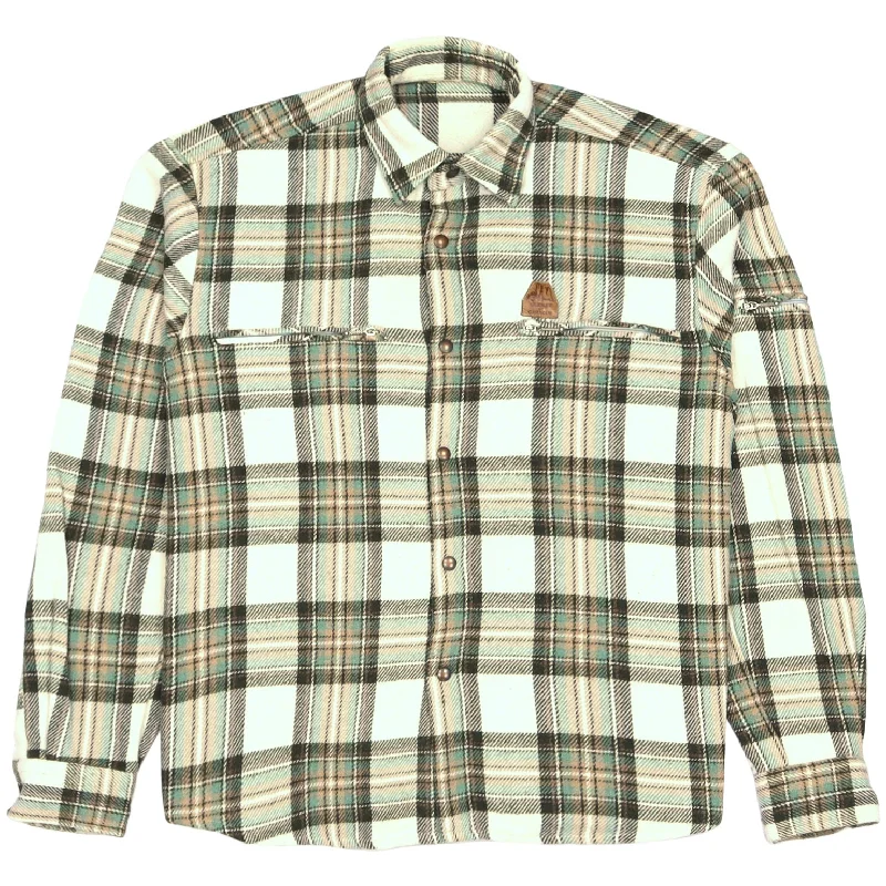 Weekend Deal Vajolet Vintage Checkered Flannel Shirt Green Black Beige