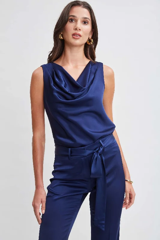 Weekend Specials Just for You Satin Cowl Top