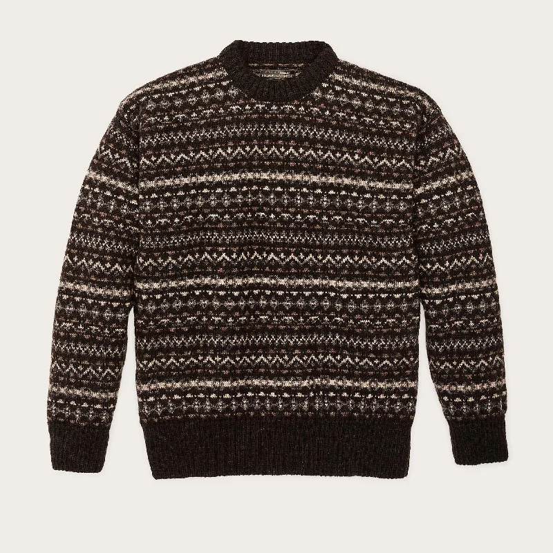 Weekend Discounts to Delight FAIRISLE CREWNECK SWEATER