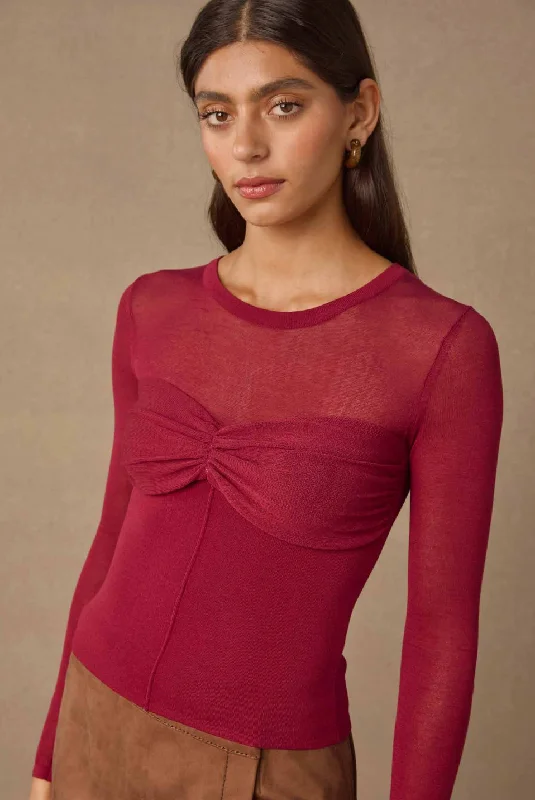 Weekend Discounts to Grab Mambo Long Sleeve Knit Top
