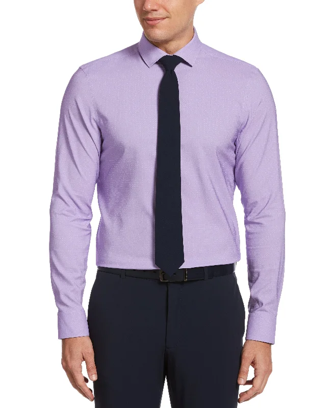 Mega Sale Slim Fit Non-Iron Lilac Dobby Tech Dress Shirt