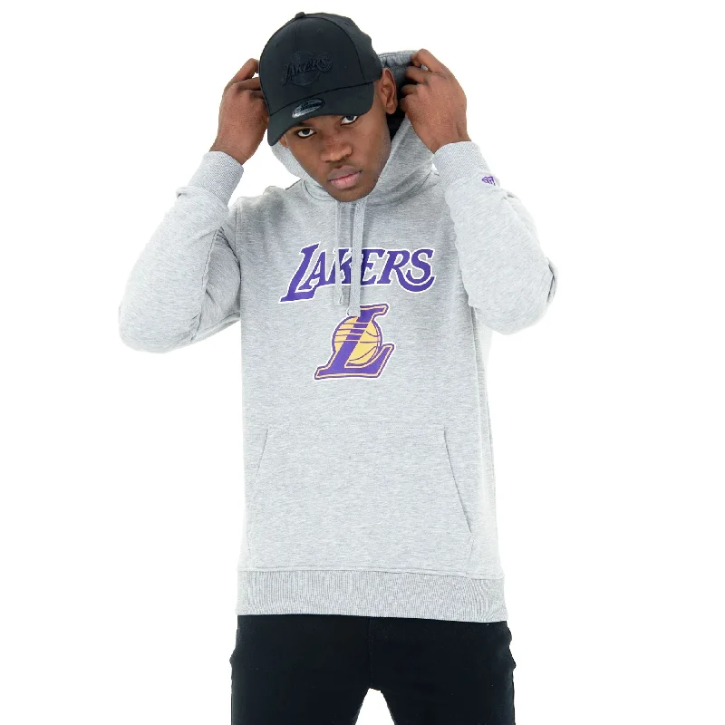 Best Choice LA Lakers NBA Regular Grey Pullover Hoodie