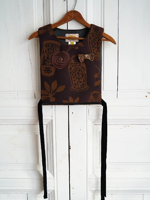 Online Exclusive Unlogical Poem Vintage Style Doll Yarn-dyed Patchwork Smock