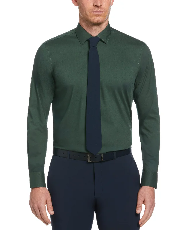 Slim Fit Solid Dress Shirt