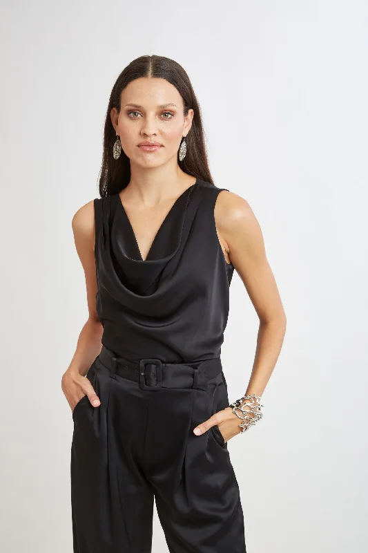 Weekend Deal Satin Cowl Top