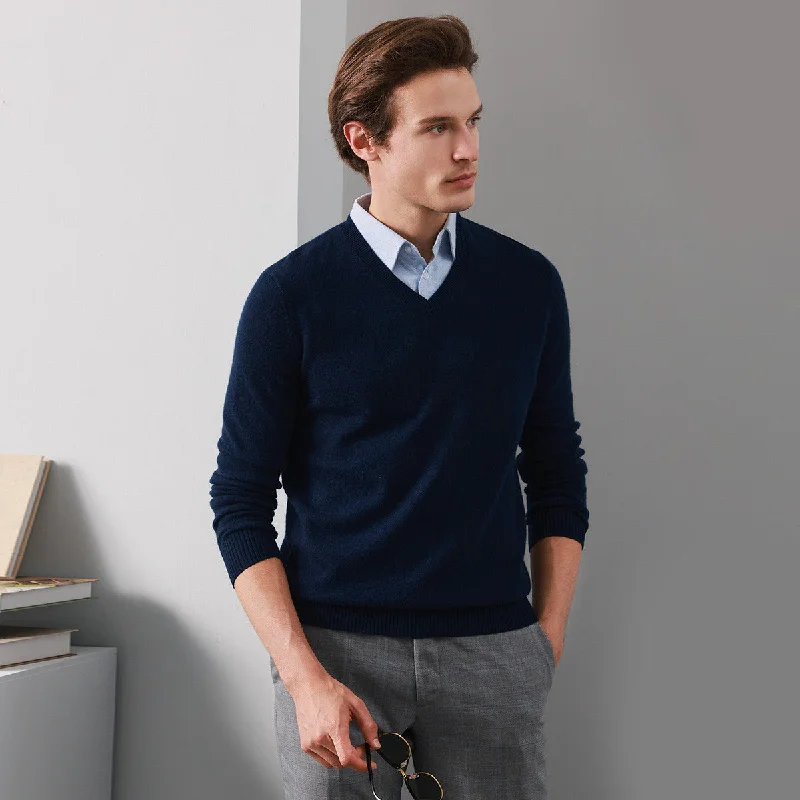Weekend Special 100% Cashmere Mens V Neck Sweater