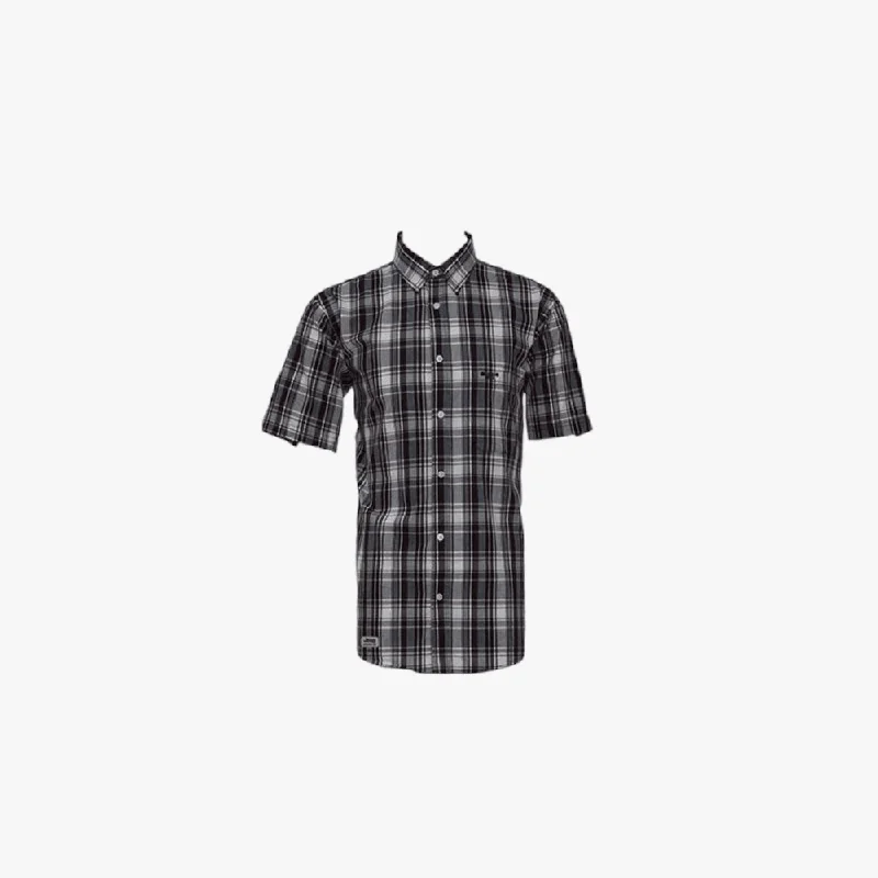 Jeep Mens Bold Check Cotton S/S Shirt Wi