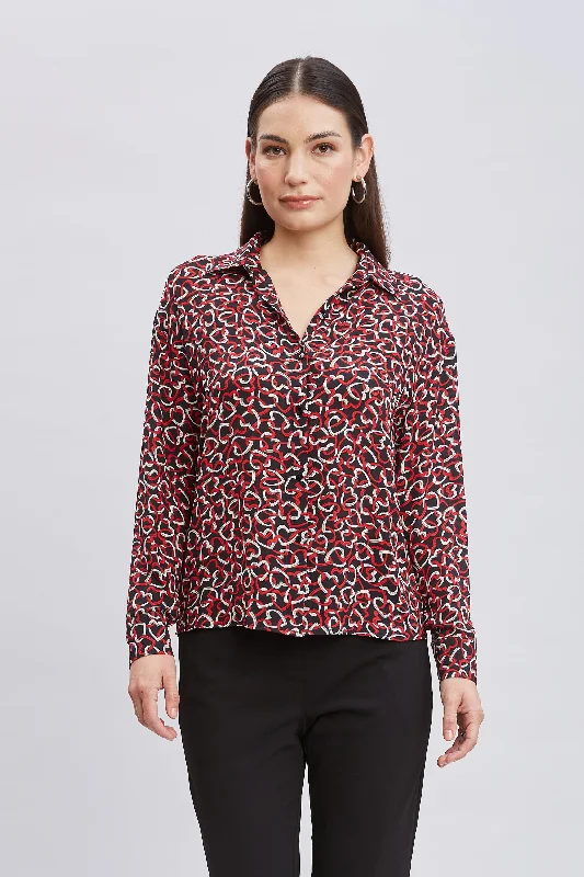 Weekend Wonders Await! T-Tahari Heart Link Print Shirt