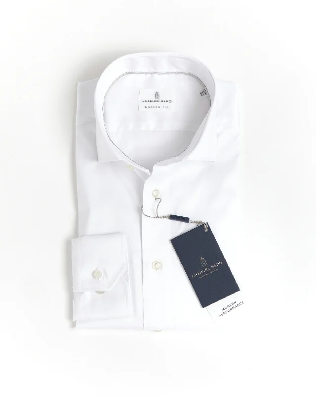 Modern Fit Performance Solid Stretch Dress Shirt