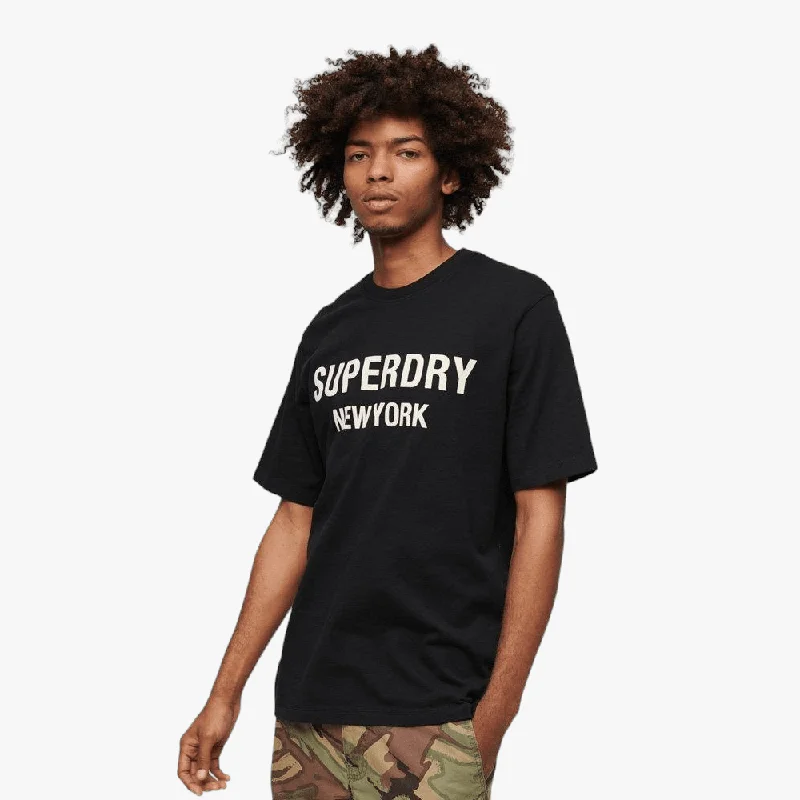 Price Blitz Superdry Mens Luxury Sport Loose Short Sleeve Tee Athletic Grey Marl