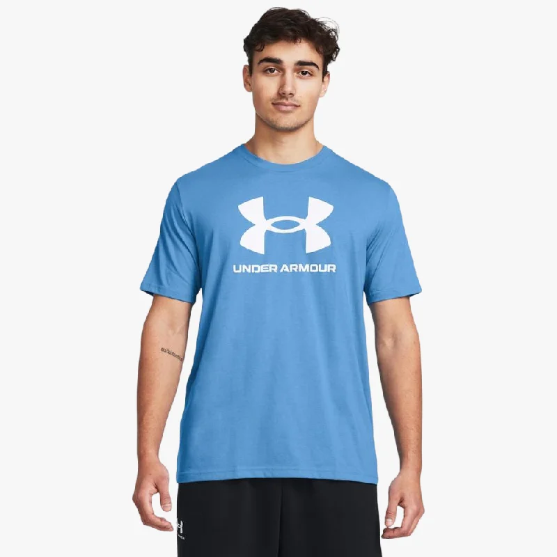 Under Armour Mens Sportstyle Logo Short Sleeve Tee 444 Blue