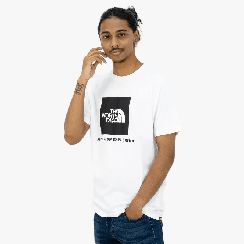 The North Face Mens Raglan Redbox Short Sleeve Tee Tnf White