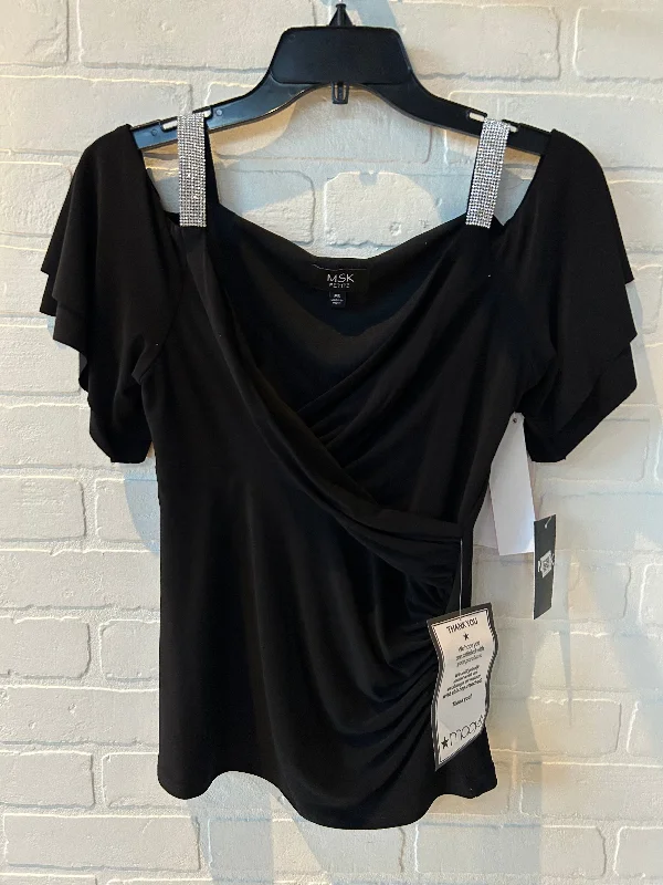 Instant Deal Top Sleeveless By Msk In Black & Silver, Size: Sp