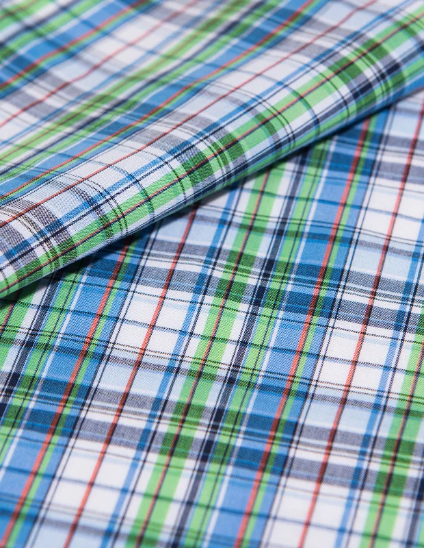 Incredible Offers Shamrock Green And Deep Sea Multi Plaid