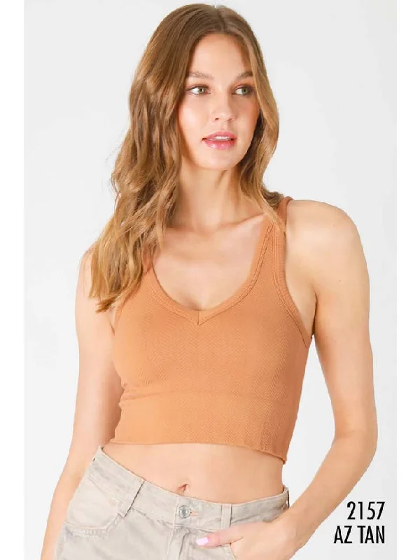 Weekend Deal Herringbone Crop Top