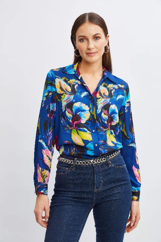 Unbeatable Prices Silk Floral Garden Print Shirt