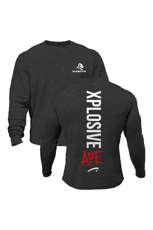 Doorbuster Deal XAPE Graffiti Acid Wash Sweatshirt - Black