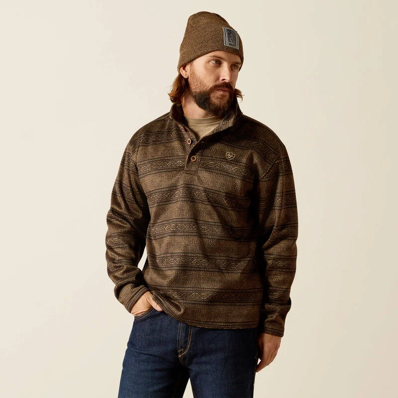 Weekend Offers That Excite Ariat Men's Wesley Quarter Button Sweater in Brown Southwest Serape Weekend Offers That Excite Ariat Men's Wesley Quarter Button Sweater in Brown Southwest Serape