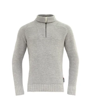 Hot Deal Devold - Bispen wool zip neck sweater - Grey