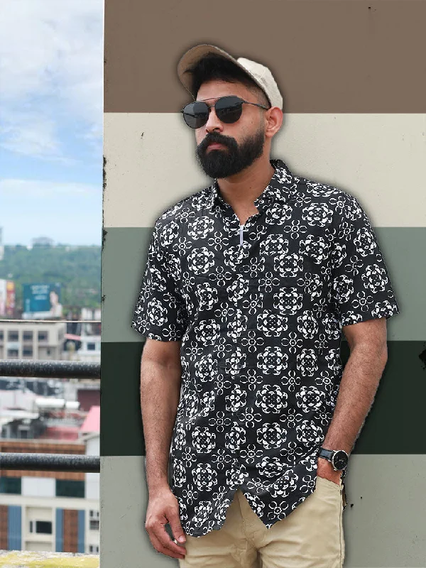 Shop Now Men Regular Fit Rayon Printed Half Sleeve Casual Shirt