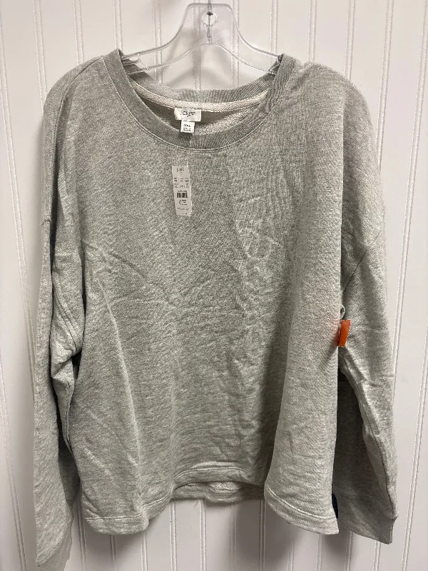 Don't Delay Sweatshirt Crewneck By J. Crew In Grey, Size: 1x