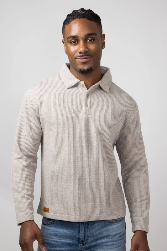 Simply Southern Knit Polo Shirt for Men in Toffee | PP-0224-MN-POLO-KNIT-TOFFEE